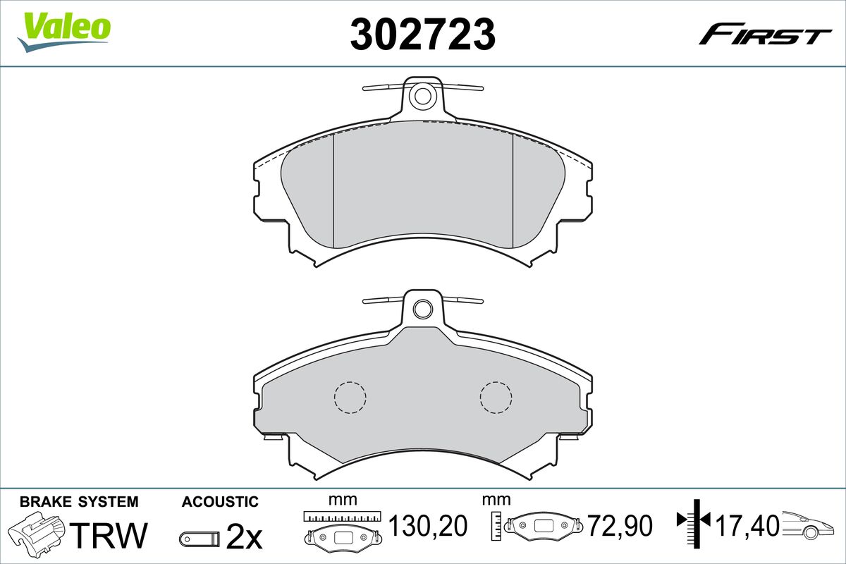 VALEO Fékbetét, mind 302723_VALEO